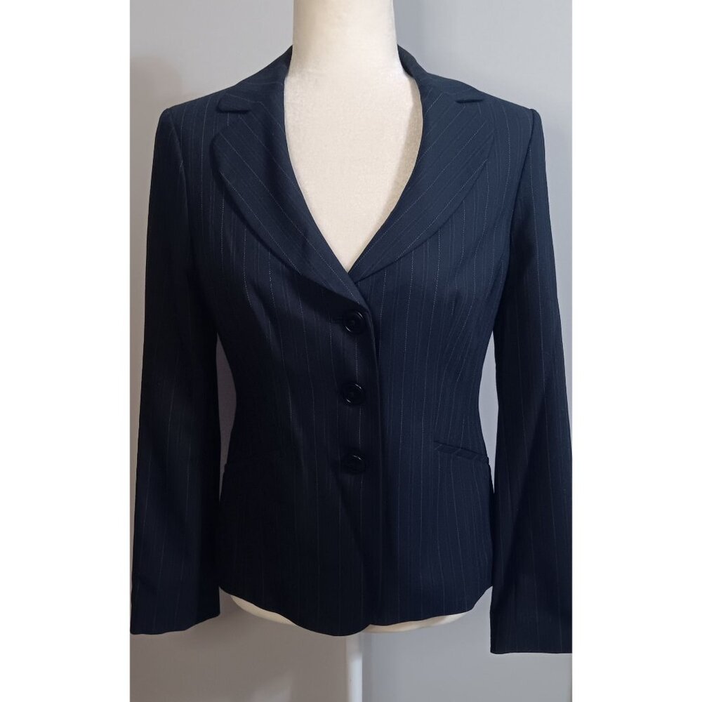 Semantiks 6P Blue Pinstrip Business Event Casual Button Classic Blazer Jacket